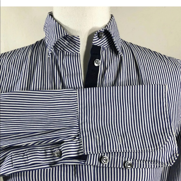 J.Crew Endless Shirt Stripe Classic Size 00 Navy - Picture 5 of 6